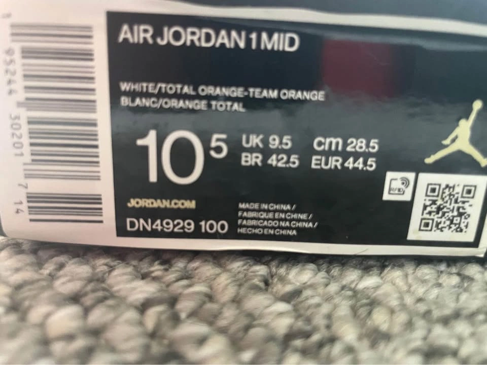 Jordan 1 Mid Zig Zag Size 10.5 - photo 2