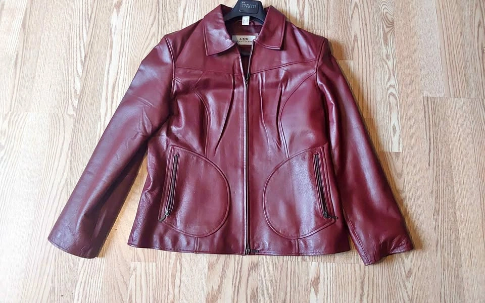 Dark Burgundy Pig Leather Jacket
