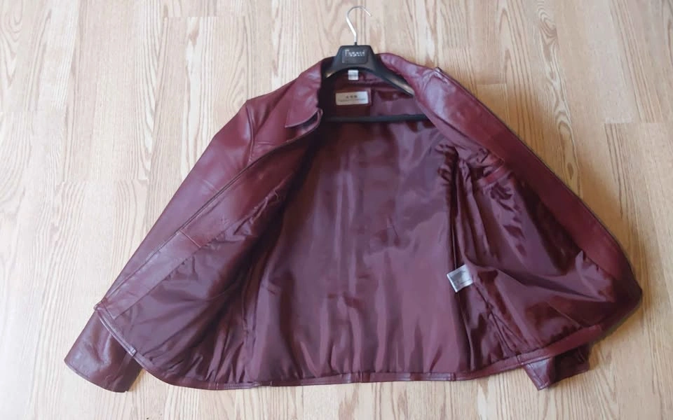 Dark Burgundy Pig Leather Jacket - photo 2