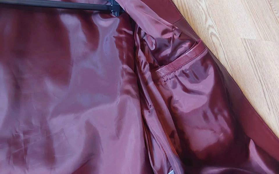 Dark Burgundy Pig Leather Jacket - photo 3