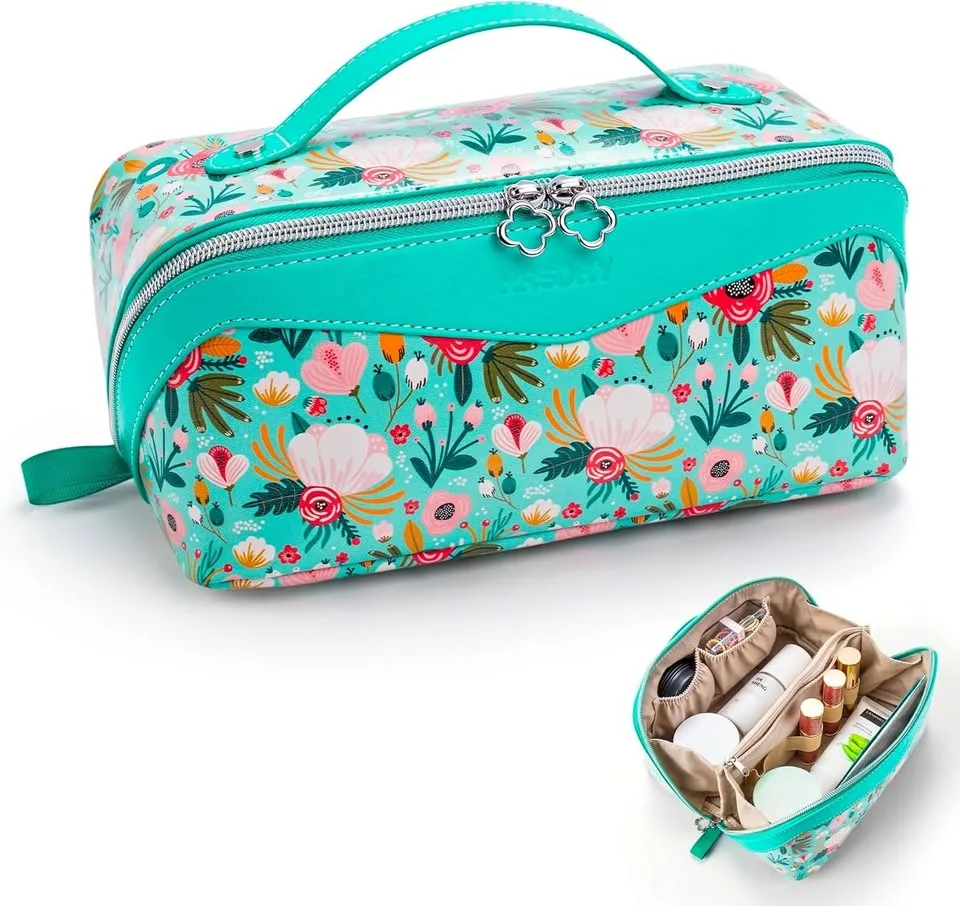 New~Travel Toiletry  Bag, Large, Waterproof, PU Leather thumbnail