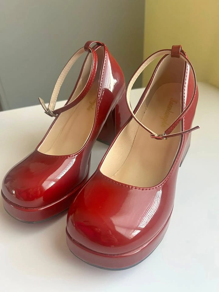 Brand NEW Burgundy French Style Shoes – Size 38
