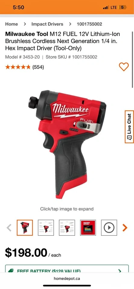 Milwaukee M12 FUEL Impact Driver