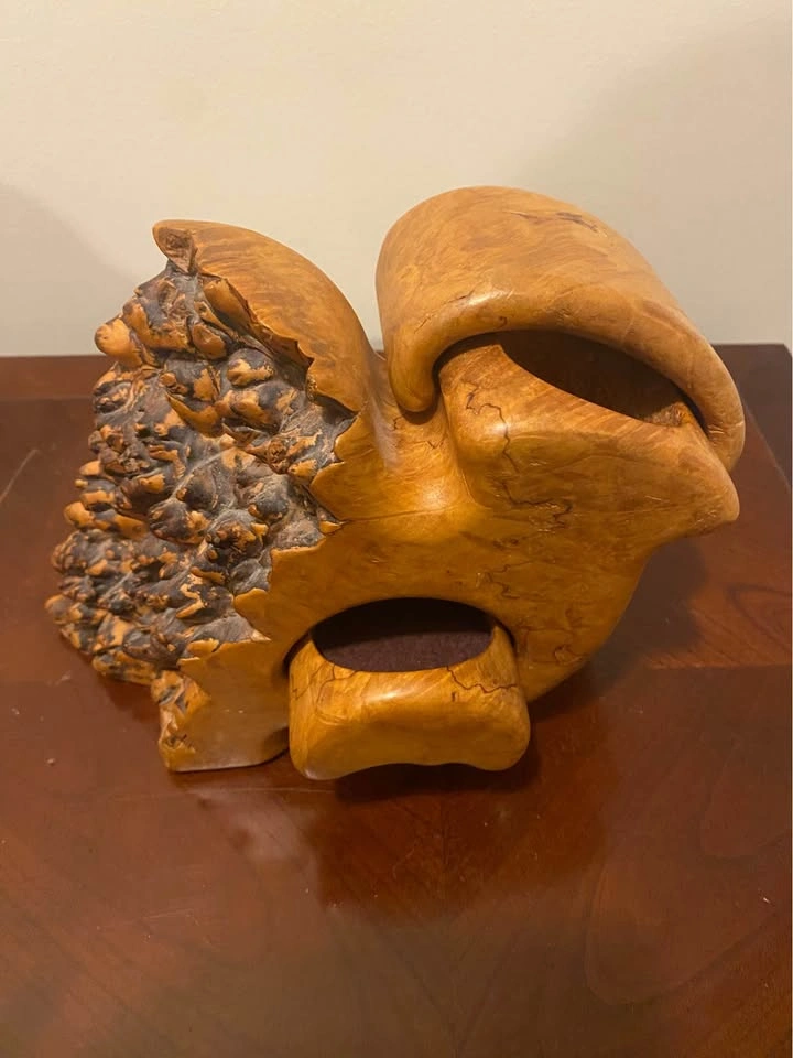 Vintage Fred Buss Burl Wood Puzzle Sculpture / Stash Box - photo 2