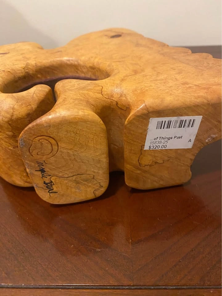 Vintage Fred Buss Burl Wood Puzzle Sculpture / Stash Box - photo 3