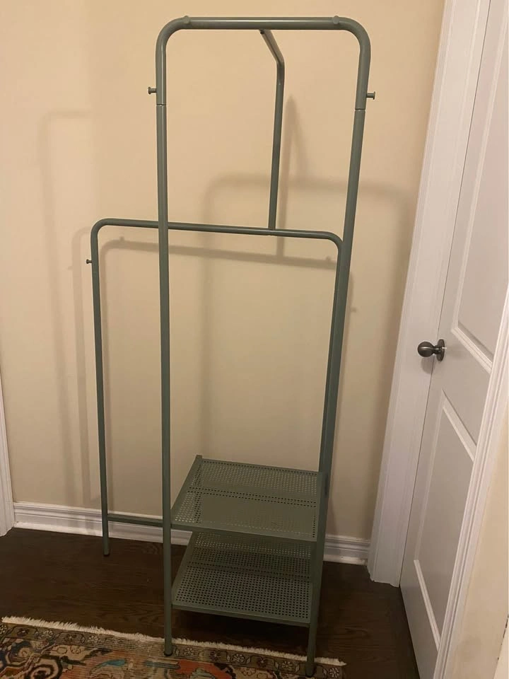 IKEA NIKKEBY Clothes Rack with Shelves - Modern Storage Unit - photo 2