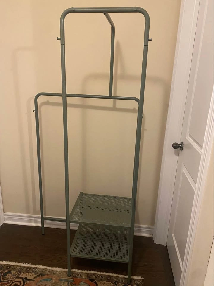 IKEA NIKKEBY Clothes Rack with Shelves - Modern Storage Unit - photo 3
