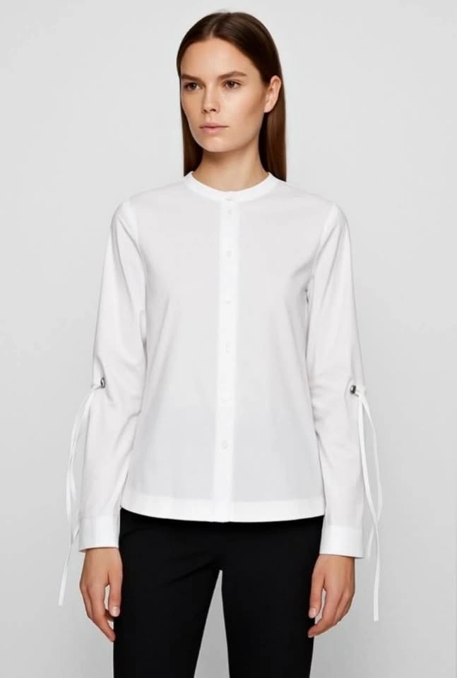 Hugo Boss Erilia Long Sleeve Button-Up Blouse Top Size 8/10