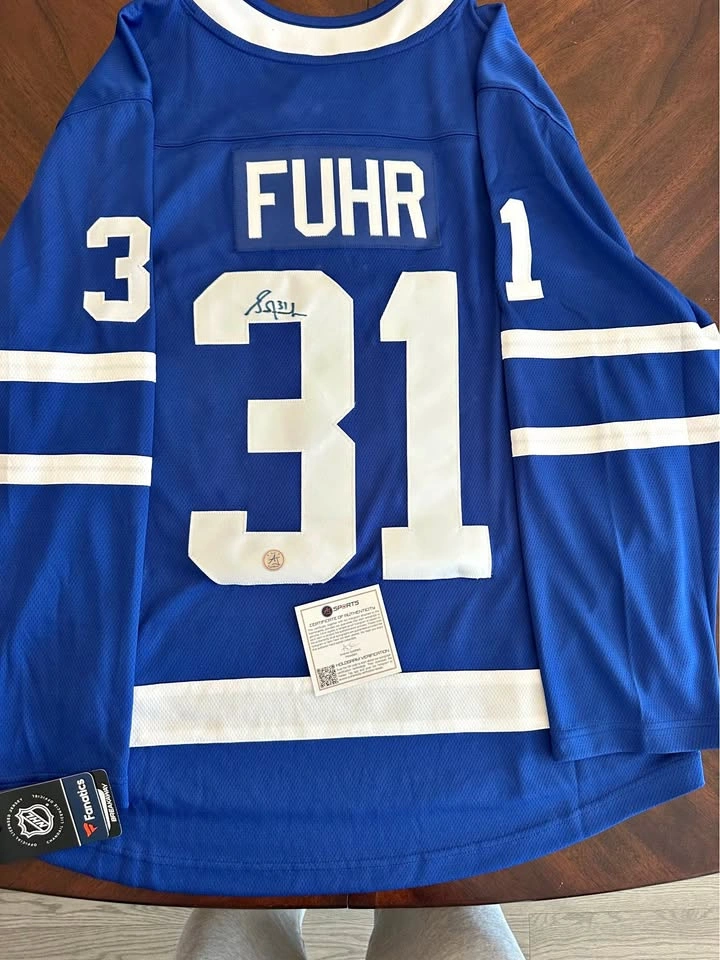 Signed Grant Fuhr Maple Leafs Jersey - XL