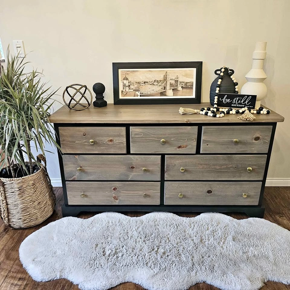 Refinished Solid Pine Dresser