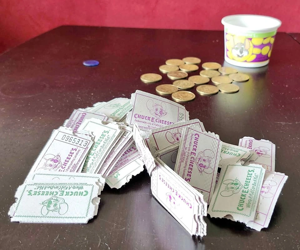 Chuck E Cheese Tickets and Arcade Coins