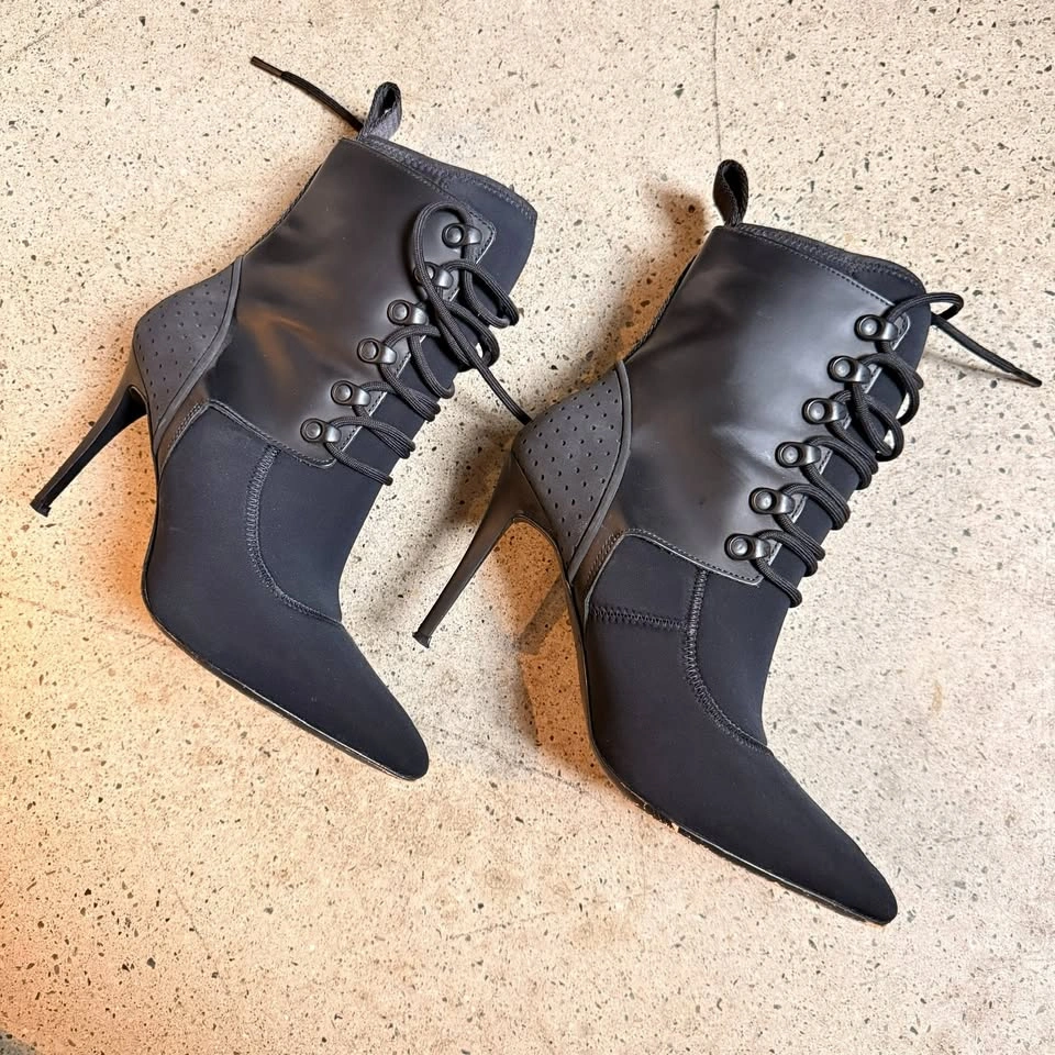 Alexander Wang x H&M Lace-Up Stiletto Boots - Size 37 (Black)