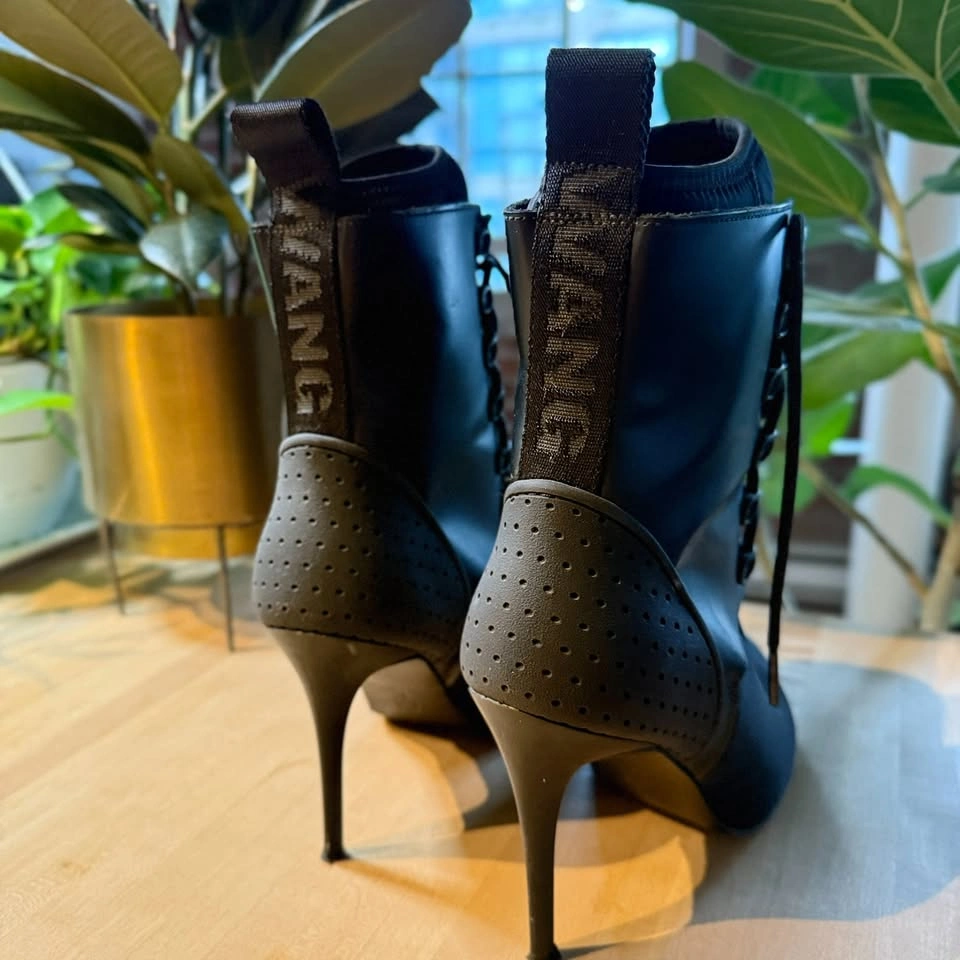 Alexander Wang x H&M Lace-Up Stiletto Boots - Size 37 (Black) - photo 4