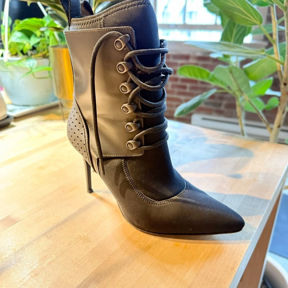 Alexander Wang x H&M Lace-Up Stiletto Boots - Size 37 (Black) - photo 5