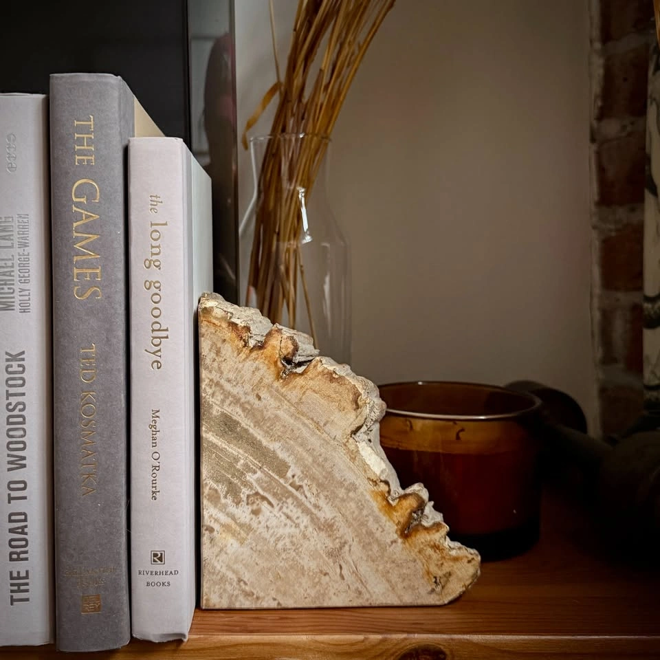 Petrified Wood Stone Bookend - photo 2