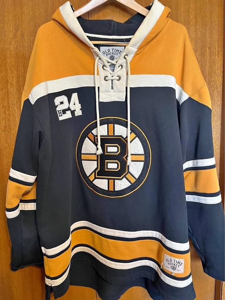 Old Time Hockey Boston Bruins Hoodie Jersey XL