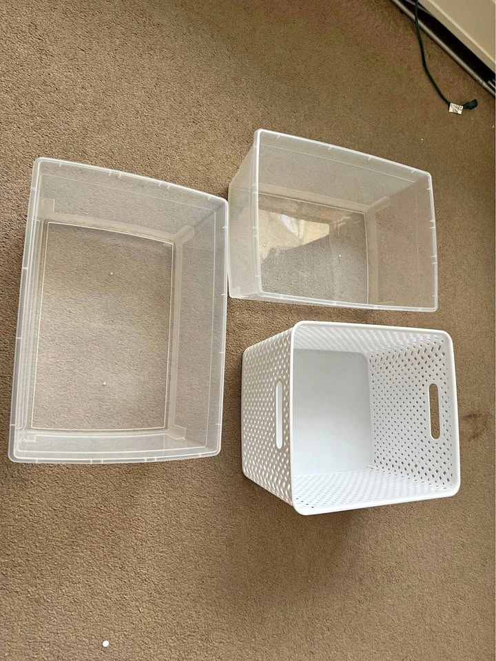 3pcs Large organizing bins