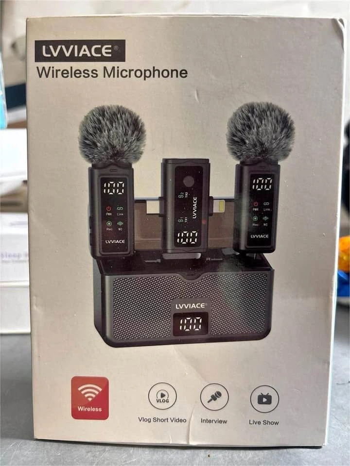 3-in-1 Wireless Mic for iPhone, Android, Camera