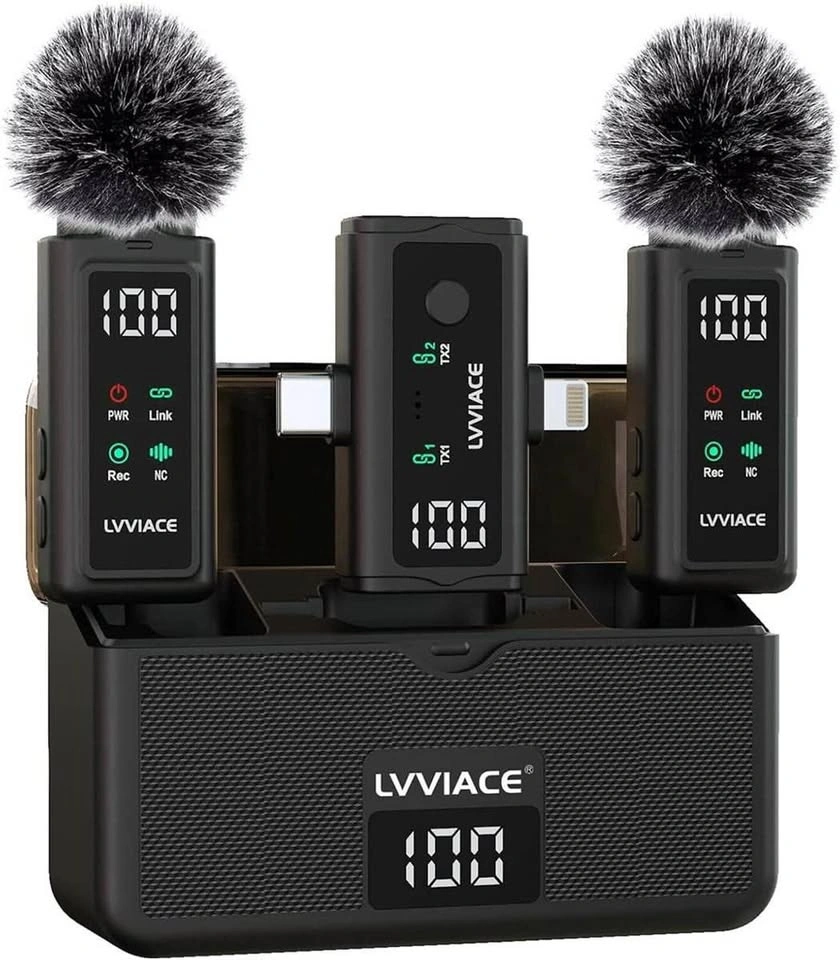 3-in-1 Wireless Mic for iPhone, Android, Camera - photo 2