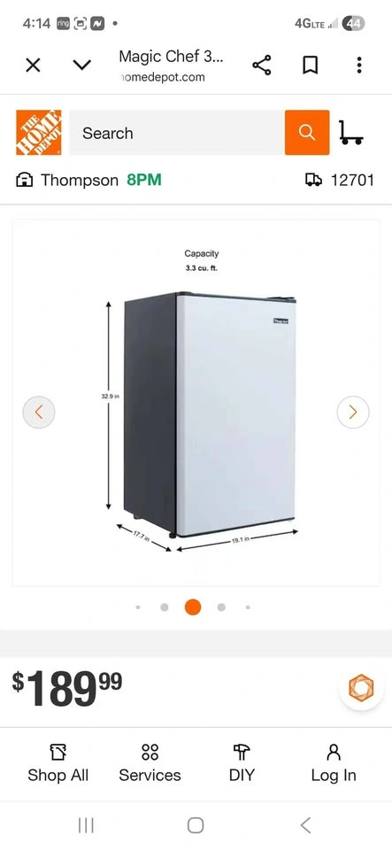 Magic Chef Dorm Refrigerator Freezer 3.3 cu ft - photo 3