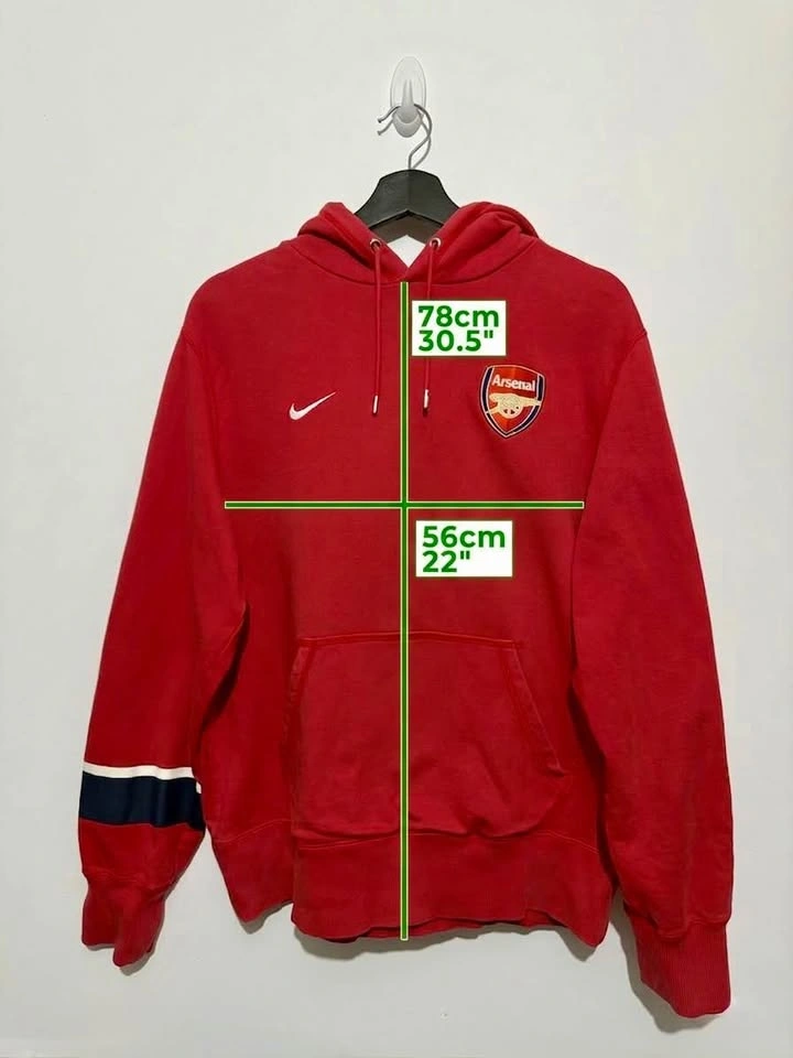 Vintage 2013-14 Arsenal FC Nike Hoodie - Large - photo 2