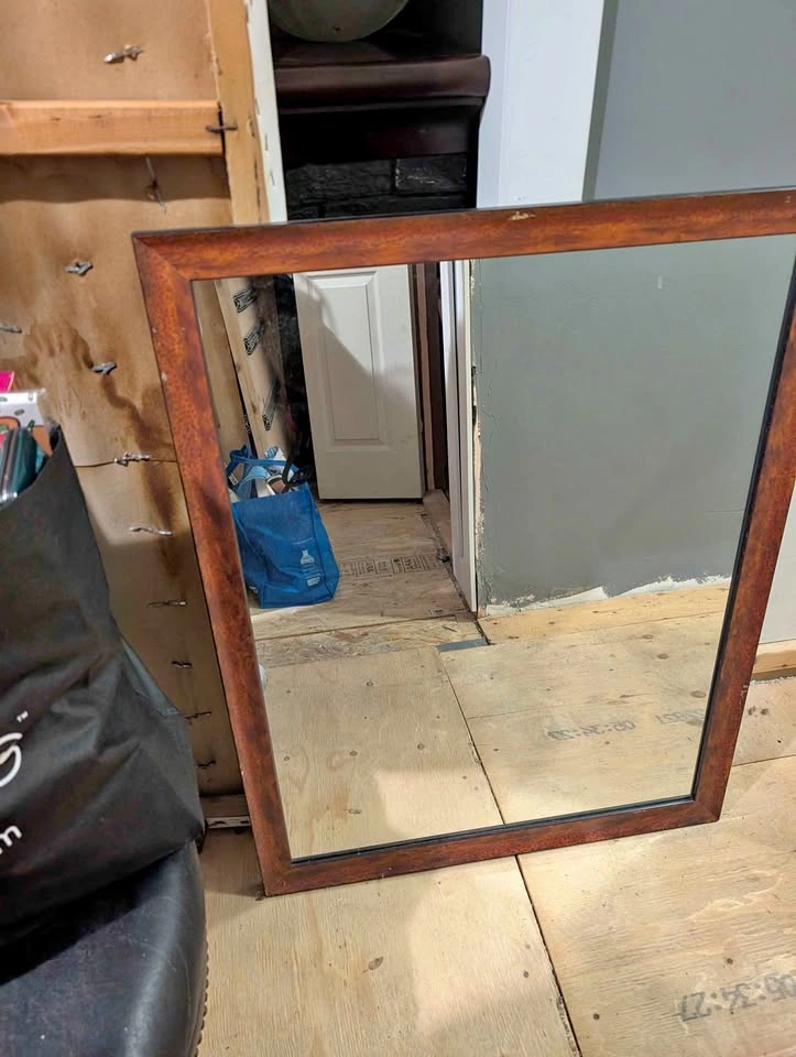 Wooden Framed Wall Mirror