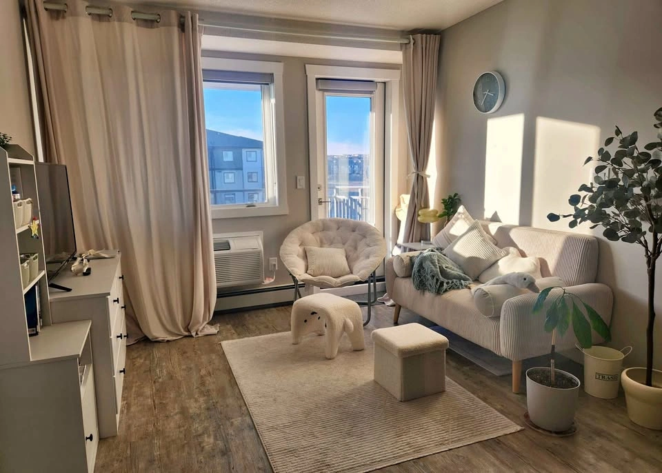 Living room Blackout curtains + Curtain Rod - Moving Sale