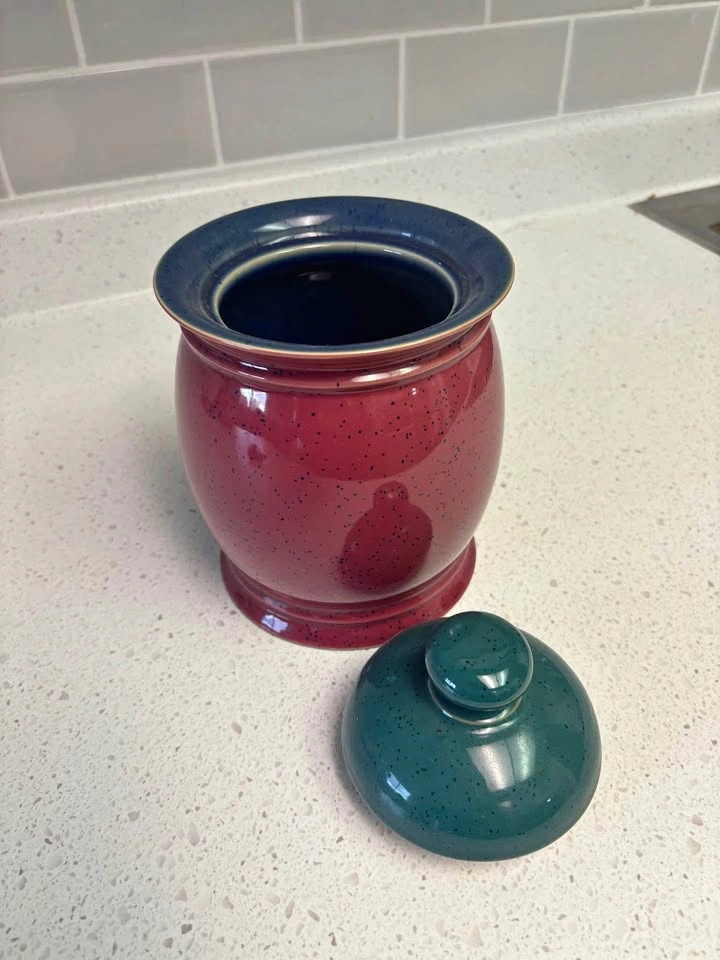Denby Harlequin Cookie Jar