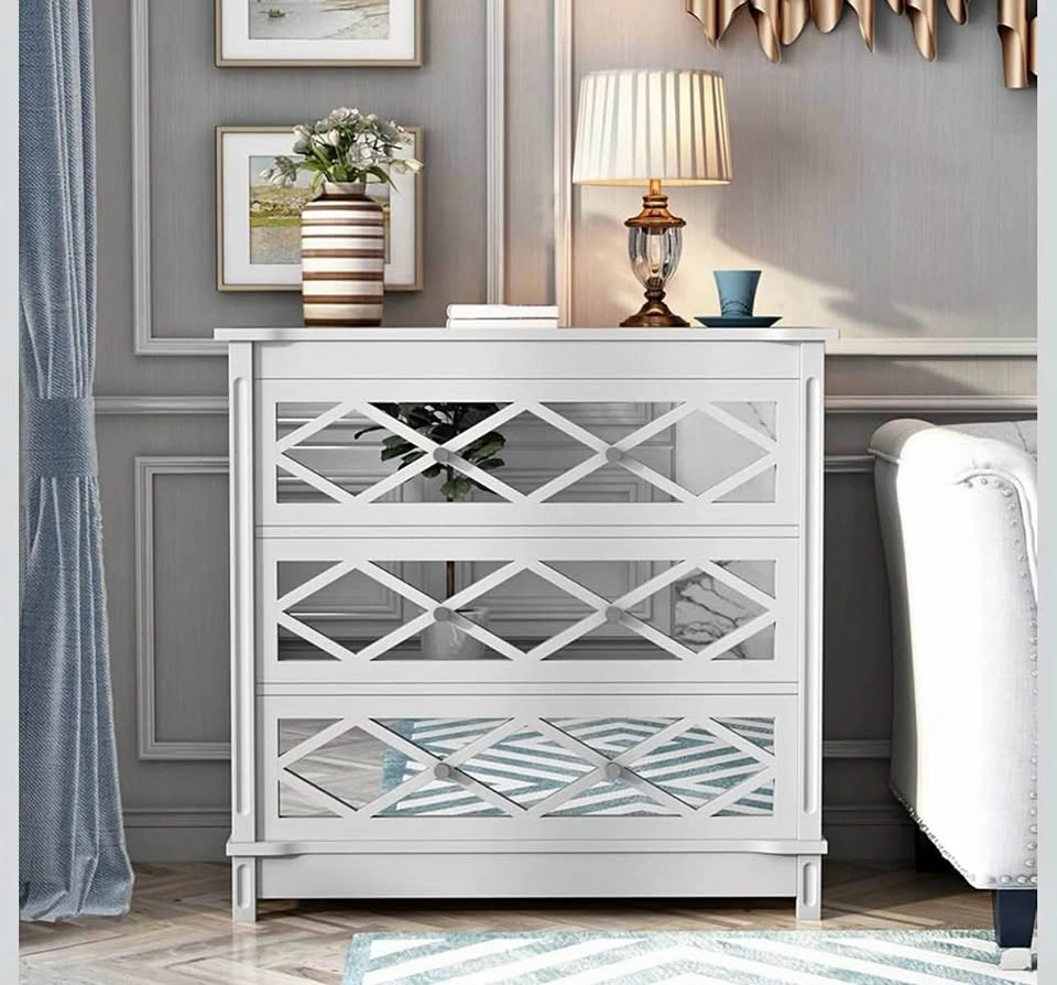 Brand New 3-Drawer Dresser with Decorative Mirror