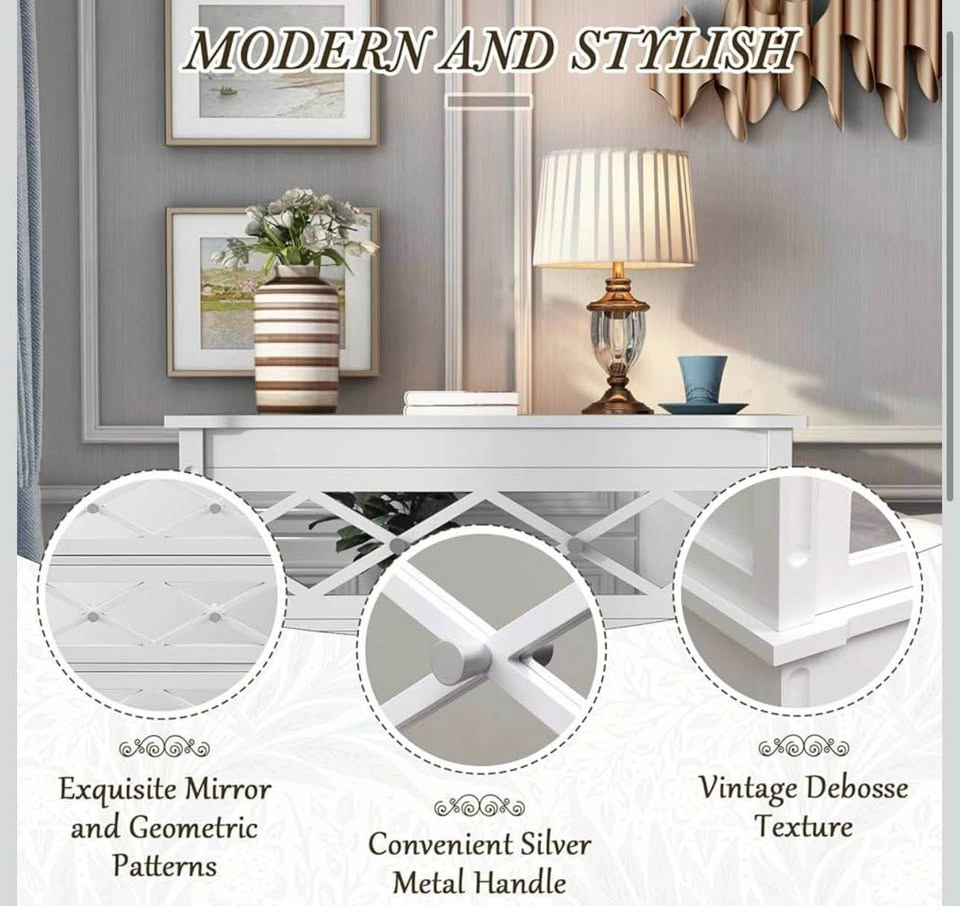 Brand New 3-Drawer Dresser with Decorative Mirror - photo 4