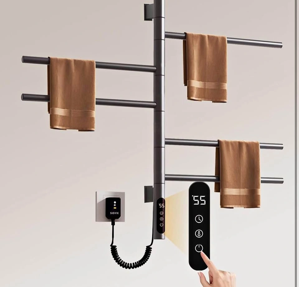 Brand New 180° Rotating Electric Towel Warmer with 5 Bars