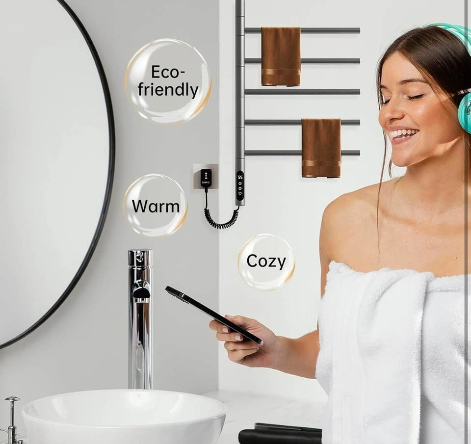 Brand New 180° Rotating Electric Towel Warmer with 5 Bars - photo 3