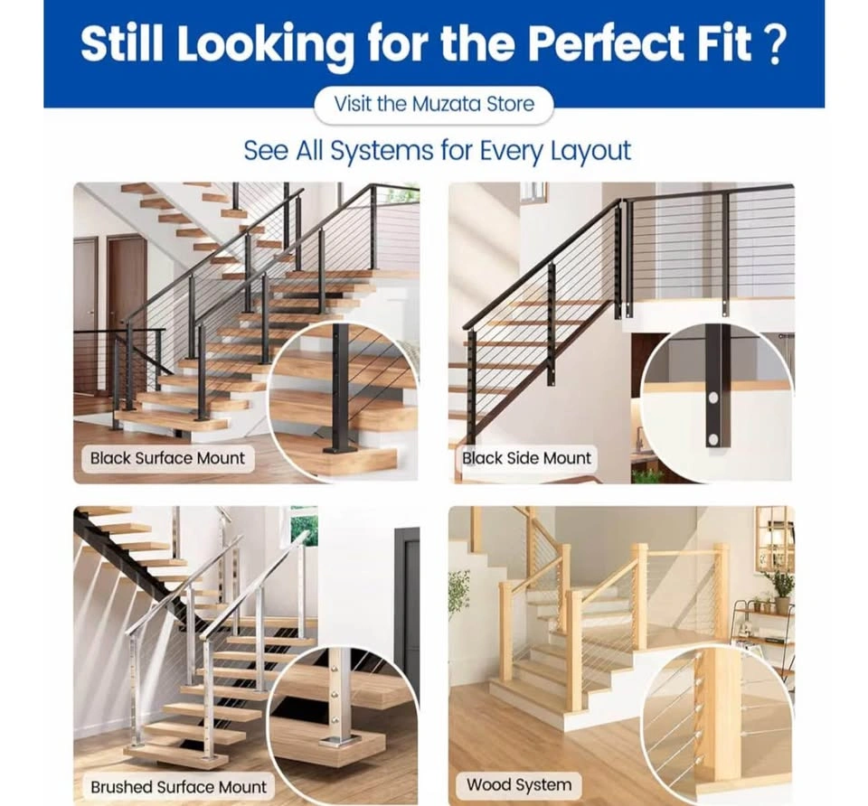 Brand New Black Steel Railing Kit – 42” Panels with 55” Hand Rai - photo 3