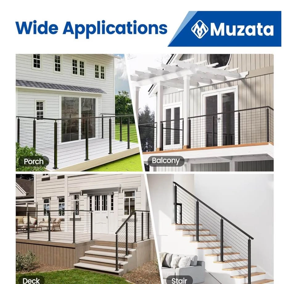 Brand New Black Steel Railing Kit – 42” Panels with 55” Hand Rai - photo 4
