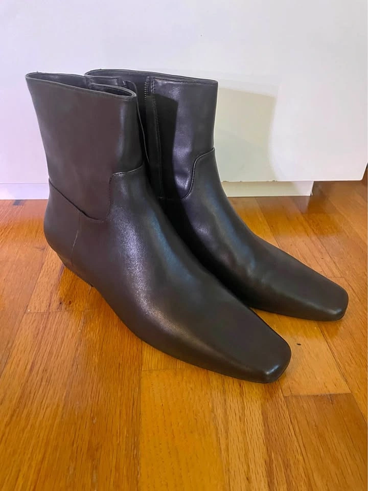 L’intervalle Sandro Black Leather Ankle Boots Sz 41