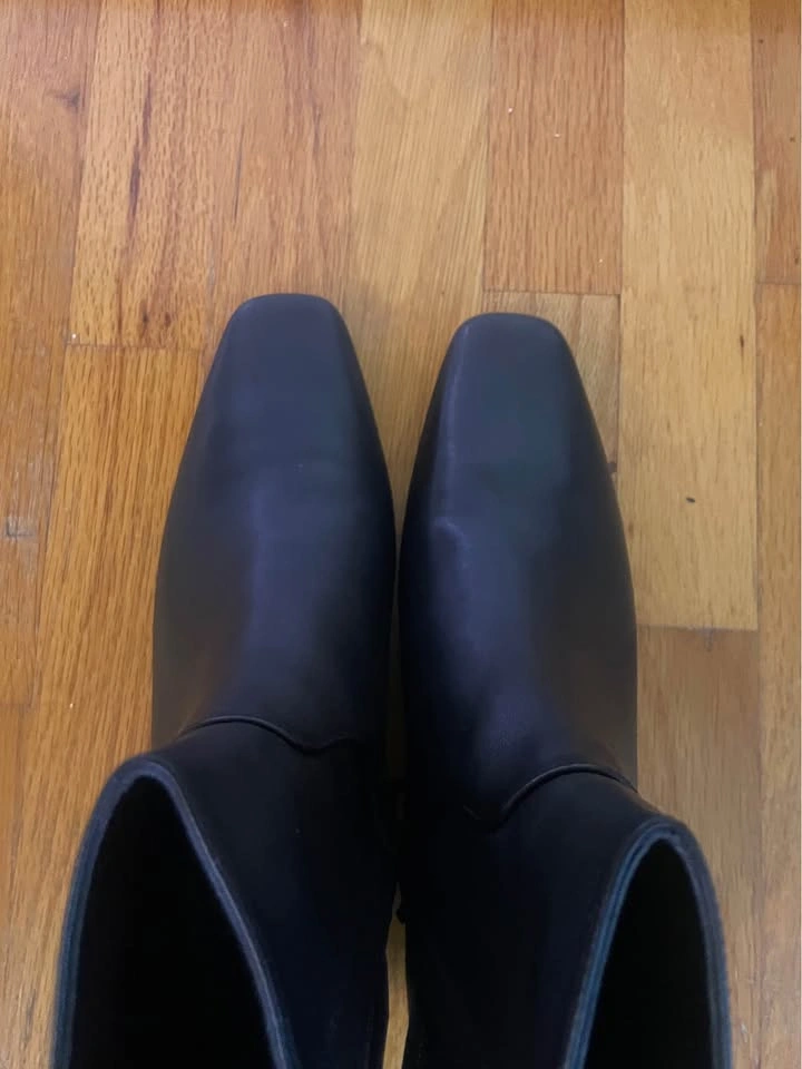 L’intervalle Sandro Black Leather Ankle Boots Sz 41 - photo 3