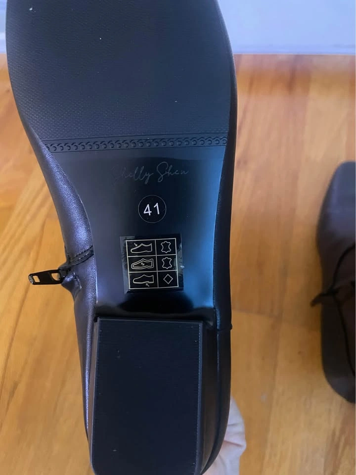 L’intervalle Sandro Black Leather Ankle Boots Sz 41 - photo 5