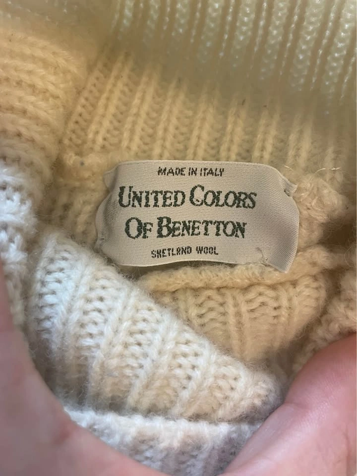Vintage United Colors of Benetton Shetland Wool Sweater - photo 4