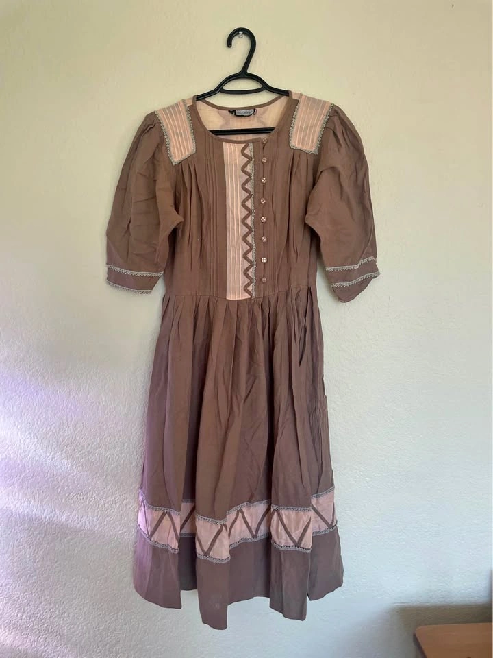 Gunne Sax Style Wool/Cotton Blend Dress from Australia
