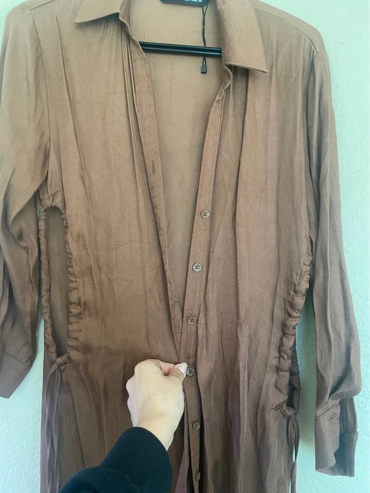 Zara Cut Out Button Up Dress - photo 5