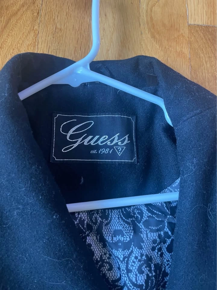 Black Guess Wool Blend Coat - photo 4