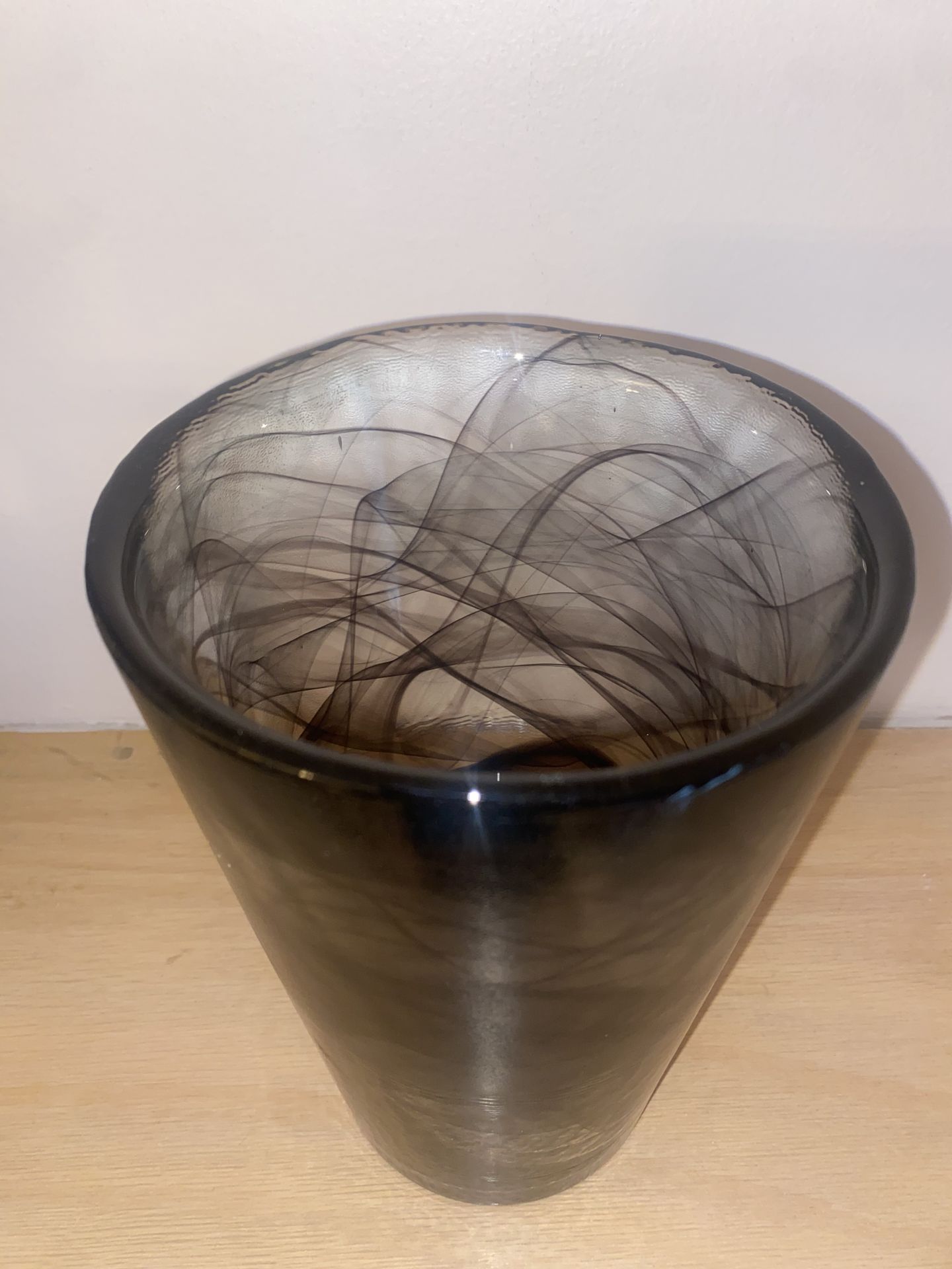 Kosta Boda Glass Vase Mine Grey Purple Swirls by Ulrica Hydman-V - photo 2