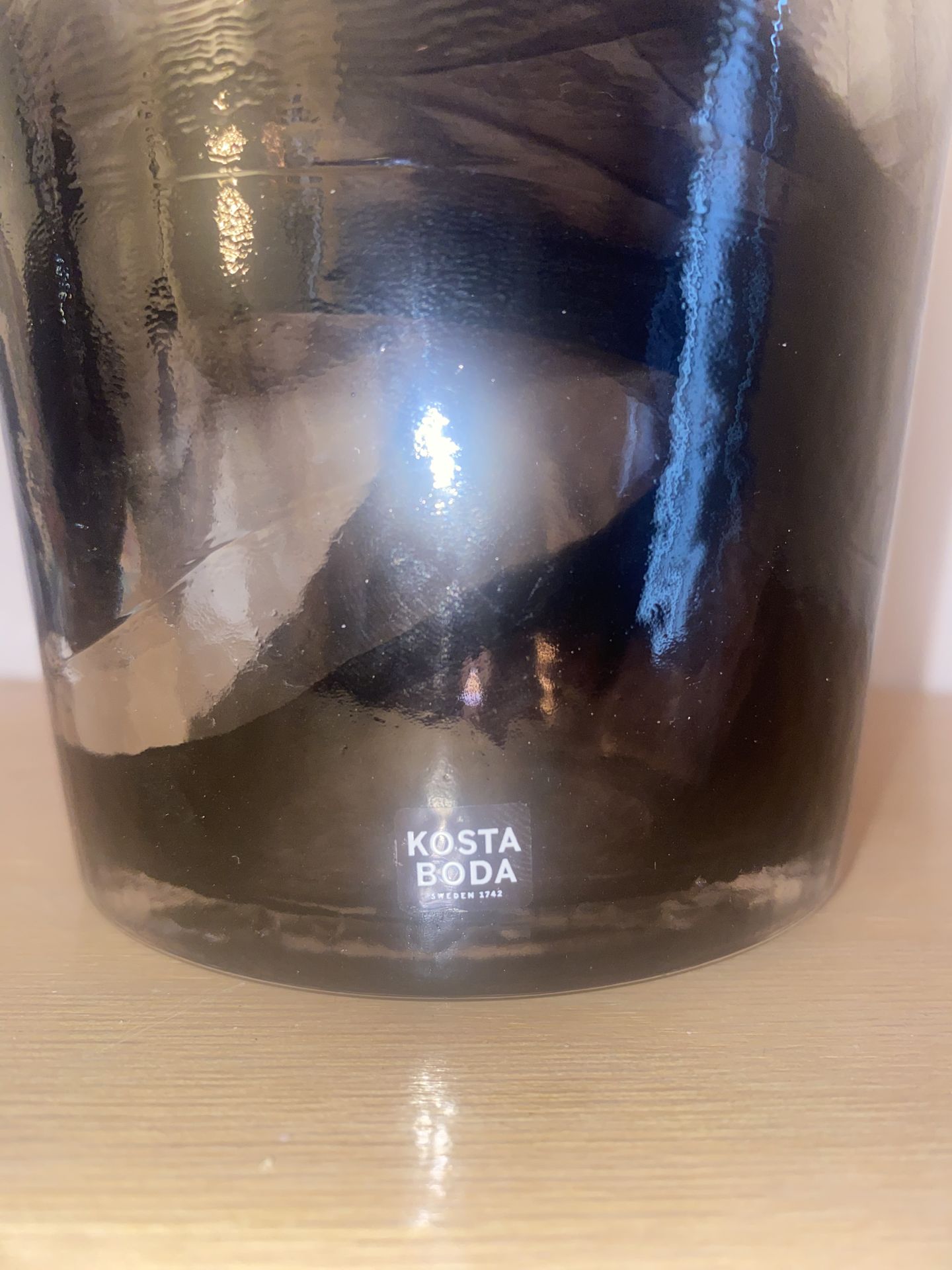 Kosta Boda Glass Vase Mine Grey Purple Swirls by Ulrica Hydman-V - photo 4