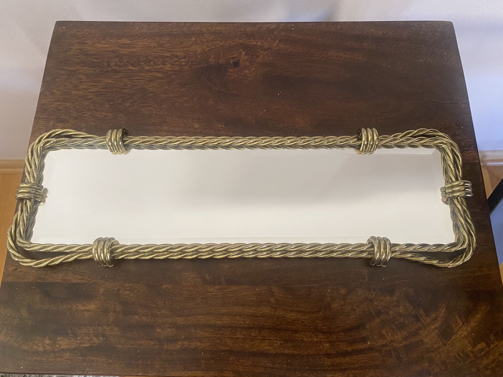 Vintage Hollywood Brass Style Mirror