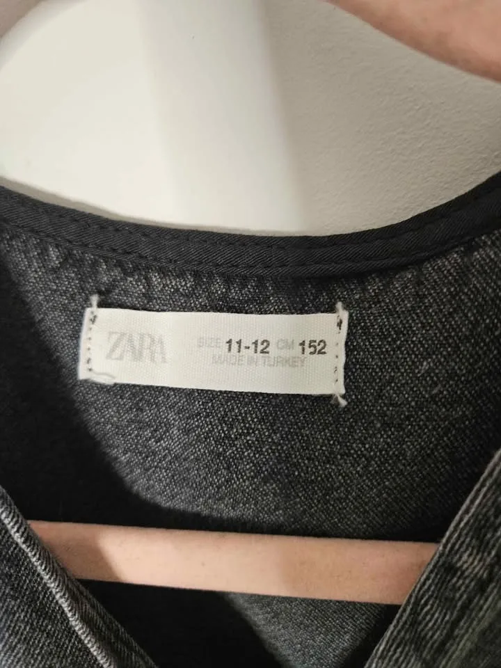 Zara girls black denim dress image indicator(2)