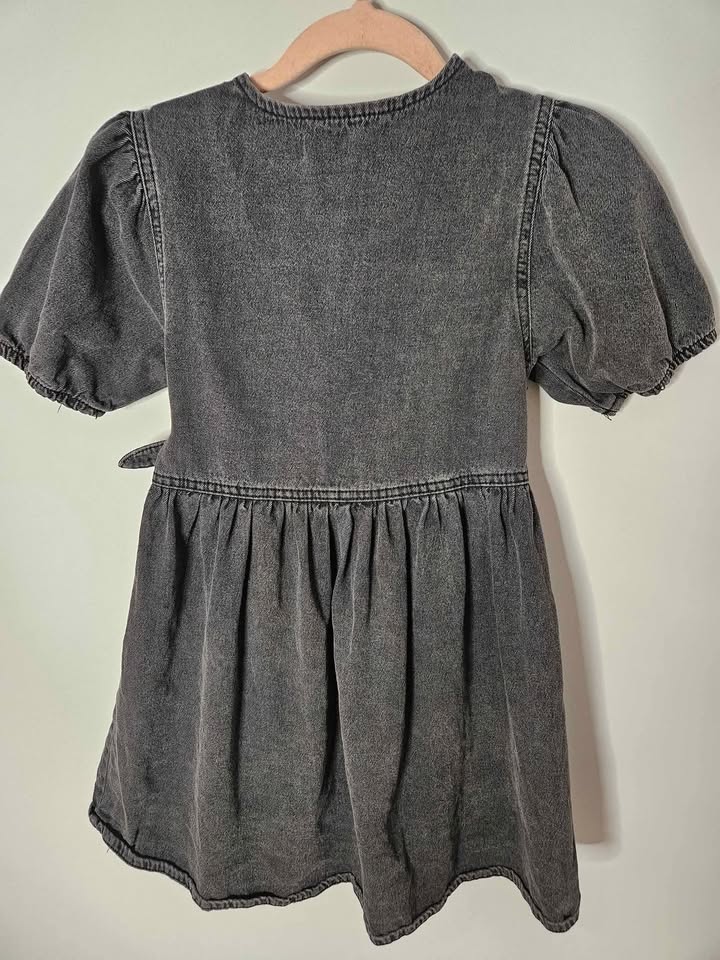 Zara girls black denim dress - photo 4