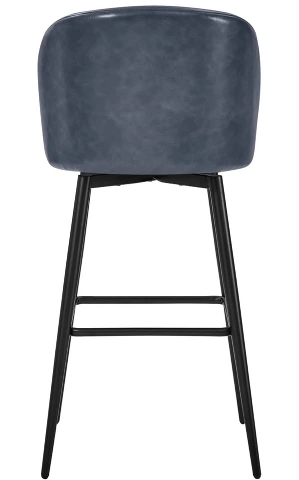 30" Blue Faux Leather Bar Stools - Set of 3 - photo 3