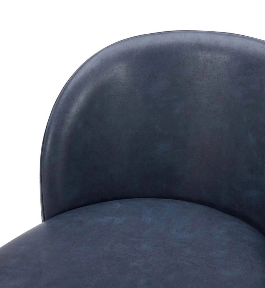 30" Blue Faux Leather Bar Stools - Set of 3 - photo 4