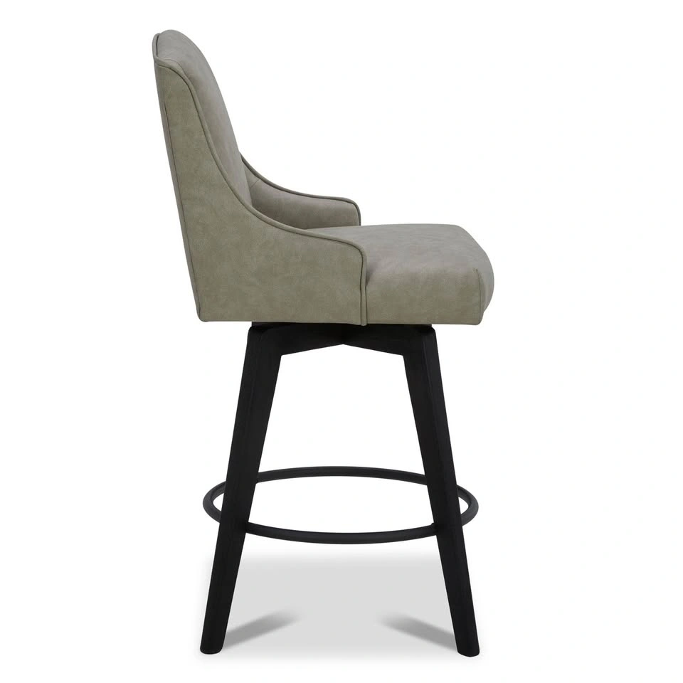 Brand New CHITA 26” Swivel Barstool Set of 2 – Stone Gray - photo 3