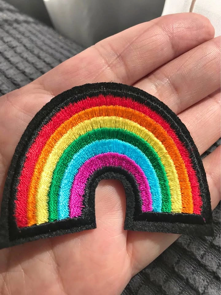 RAINBOW 🌈 IRON ON OR SEW ON PATCH 6x4.5 cm